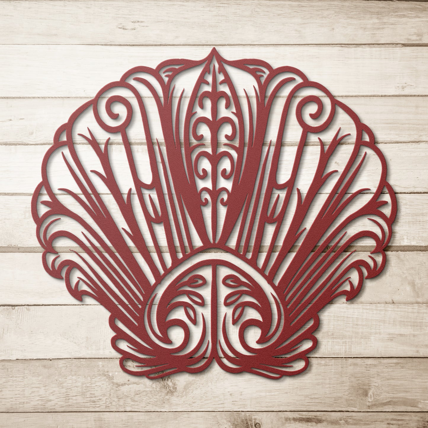 Boho Seashell Metal Wall Art
