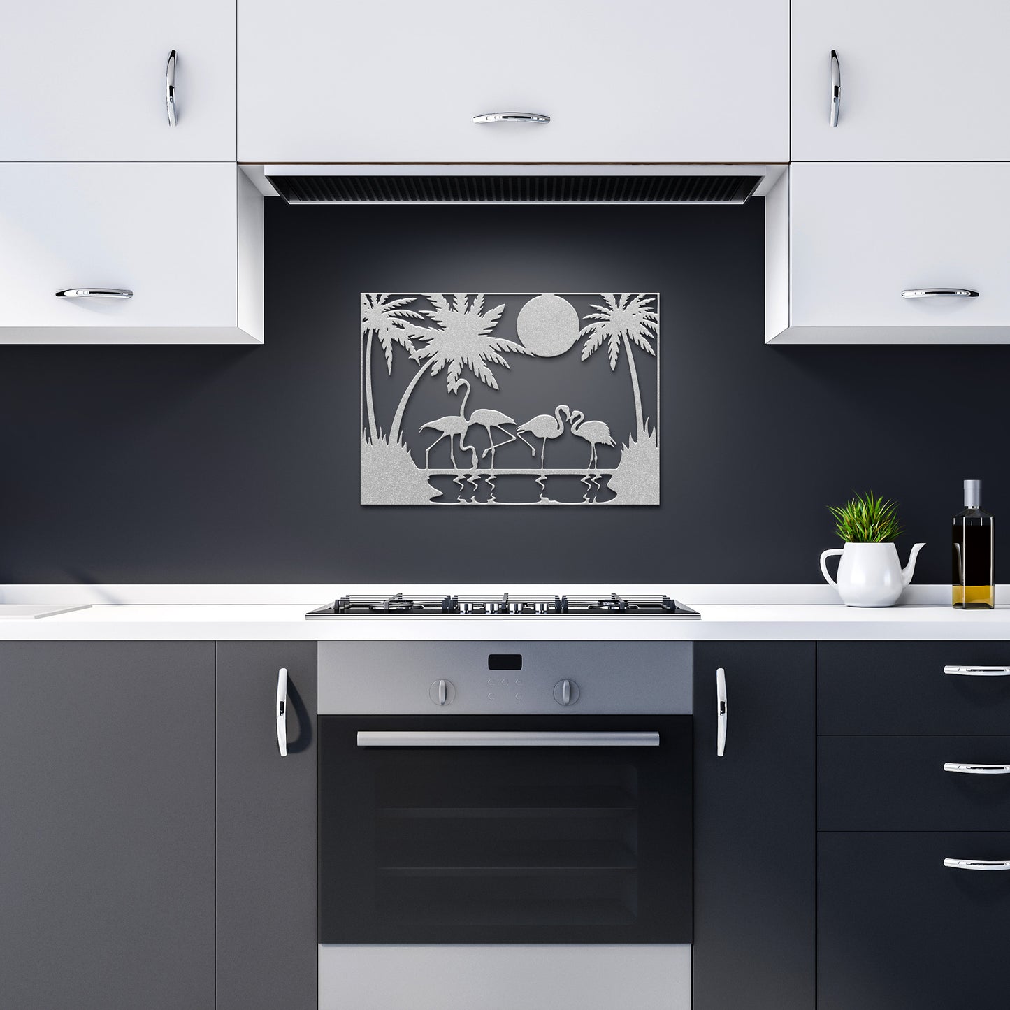Flamigo Party Metal Wall Art