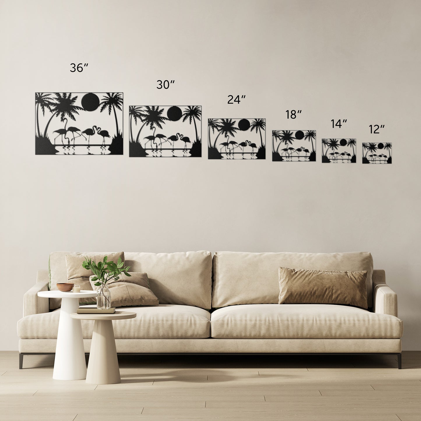 Flamigo Party Metal Wall Art