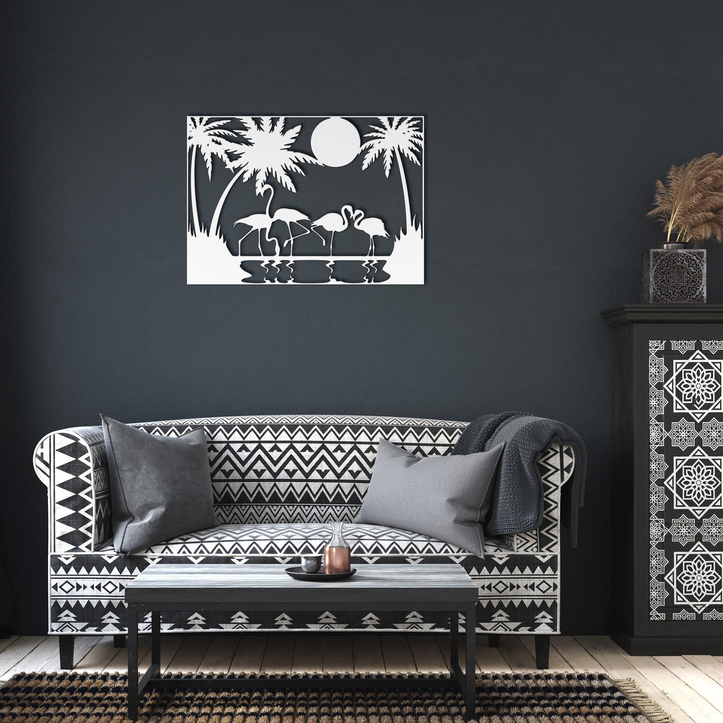 Flamigo Party Metal Wall Art
