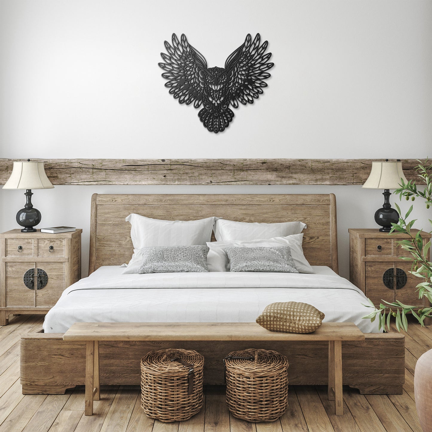 Flying Owl Metal Wall Art