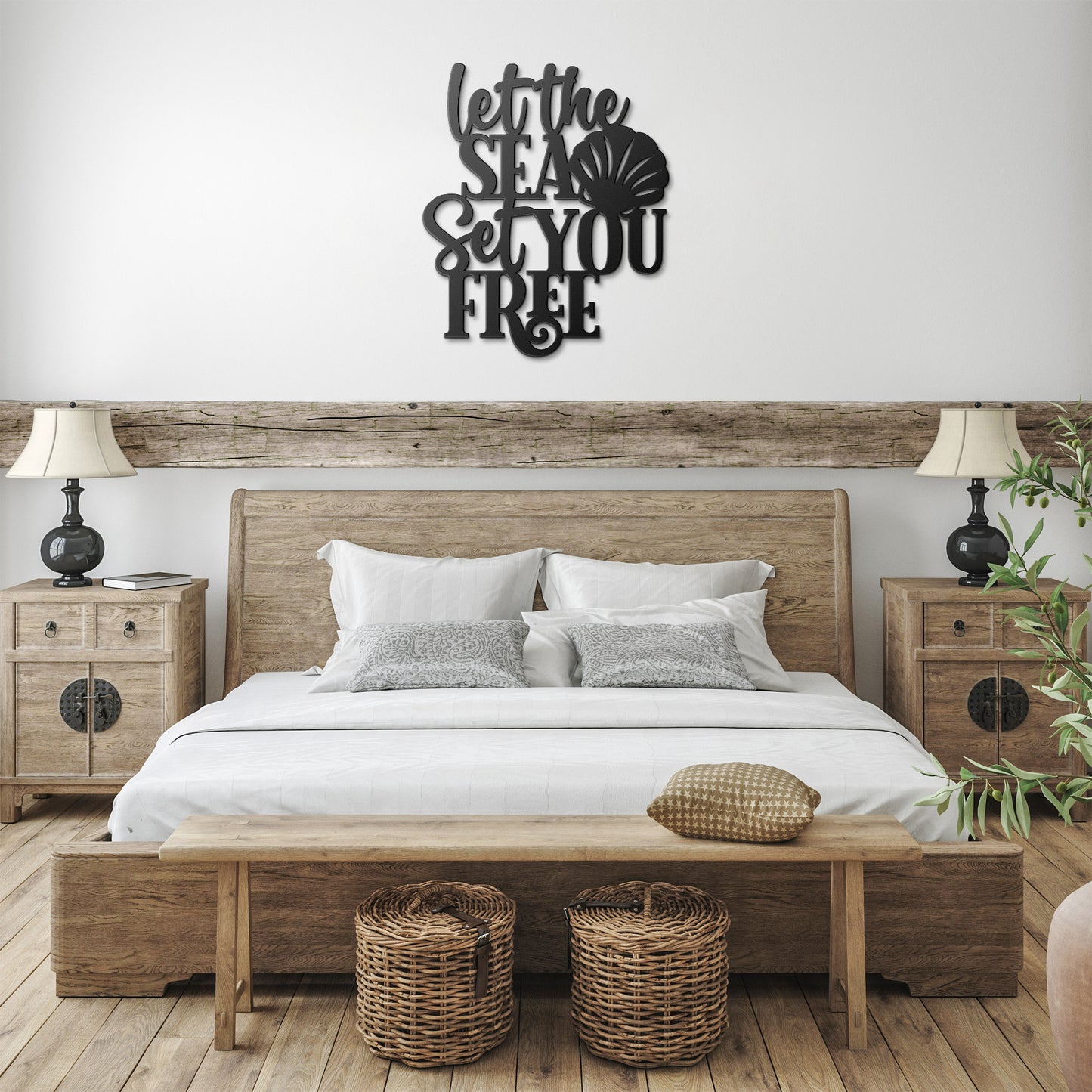 "Let the Sea Set You Free" Metal Wall Art