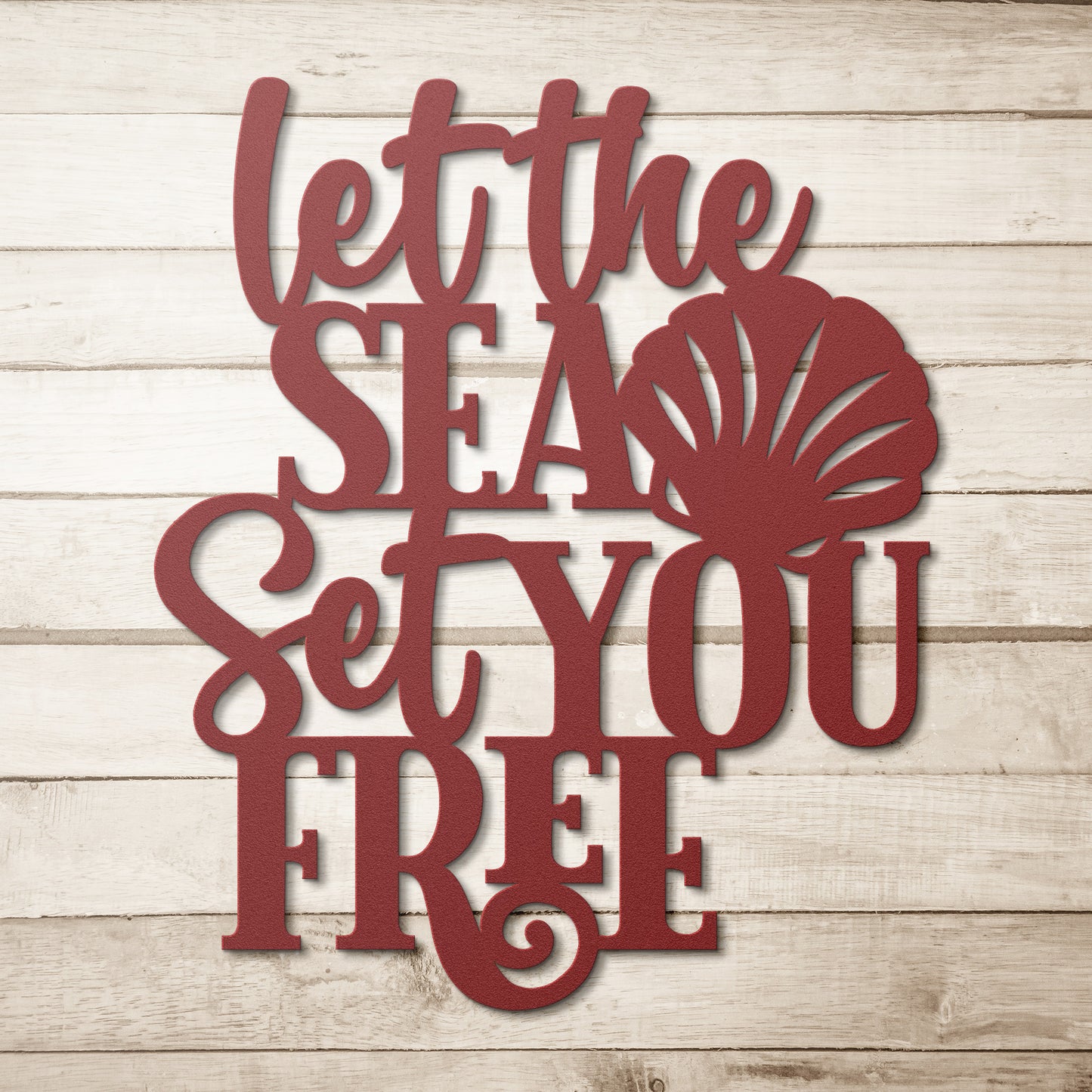 "Let the Sea Set You Free" Metal Wall Art