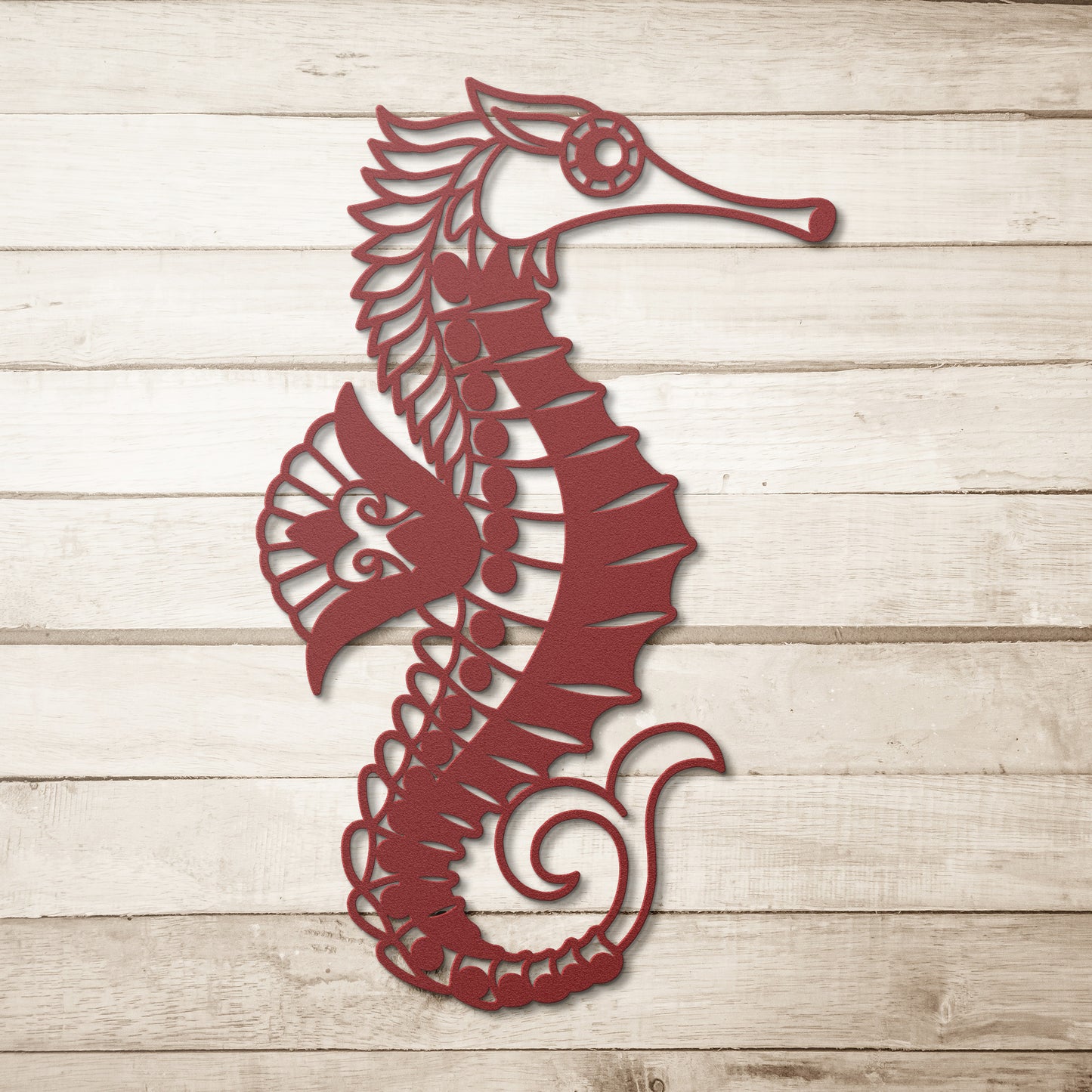 Boho Seahorse Metal Wall Art
