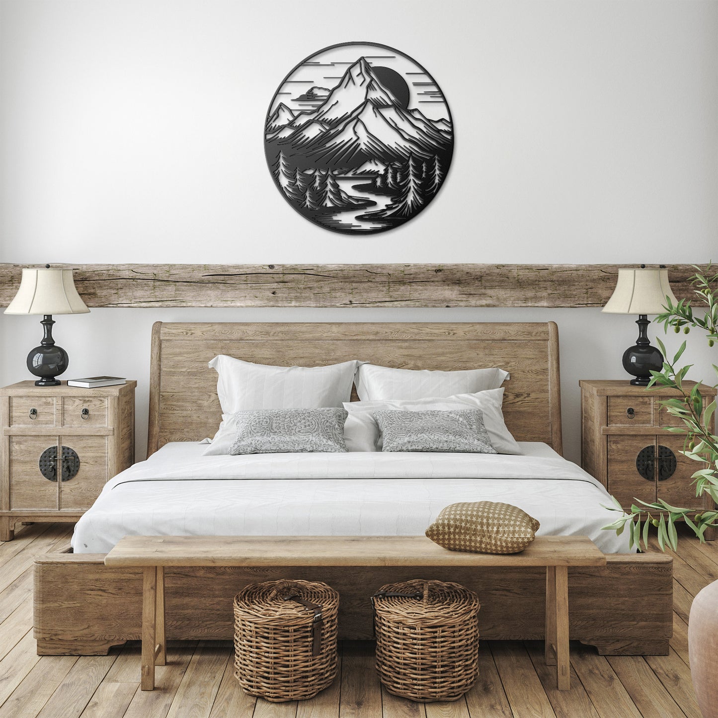 Sunrise in the Mountains Metal Wall Art