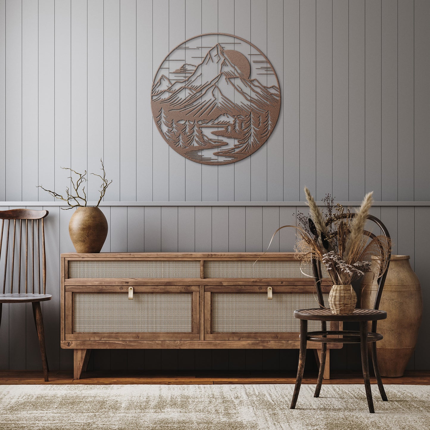 Sunrise in the Mountains Metal Wall Art