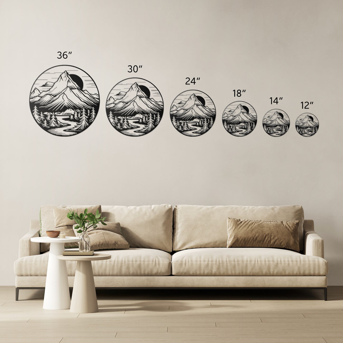 Sunrise in the Mountains Metal Wall Art