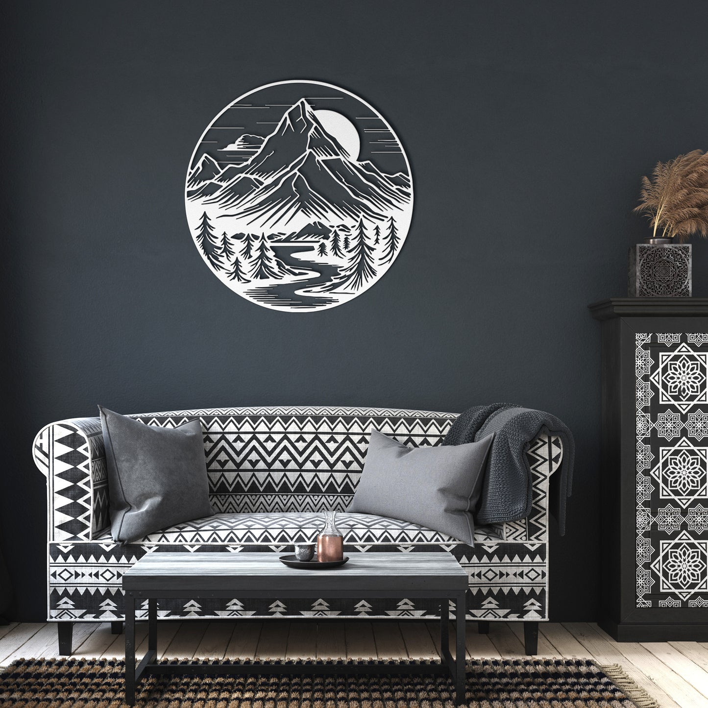 Sunrise in the Mountains Metal Wall Art