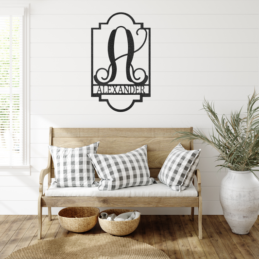 Regal Monogram Metal Wall Art