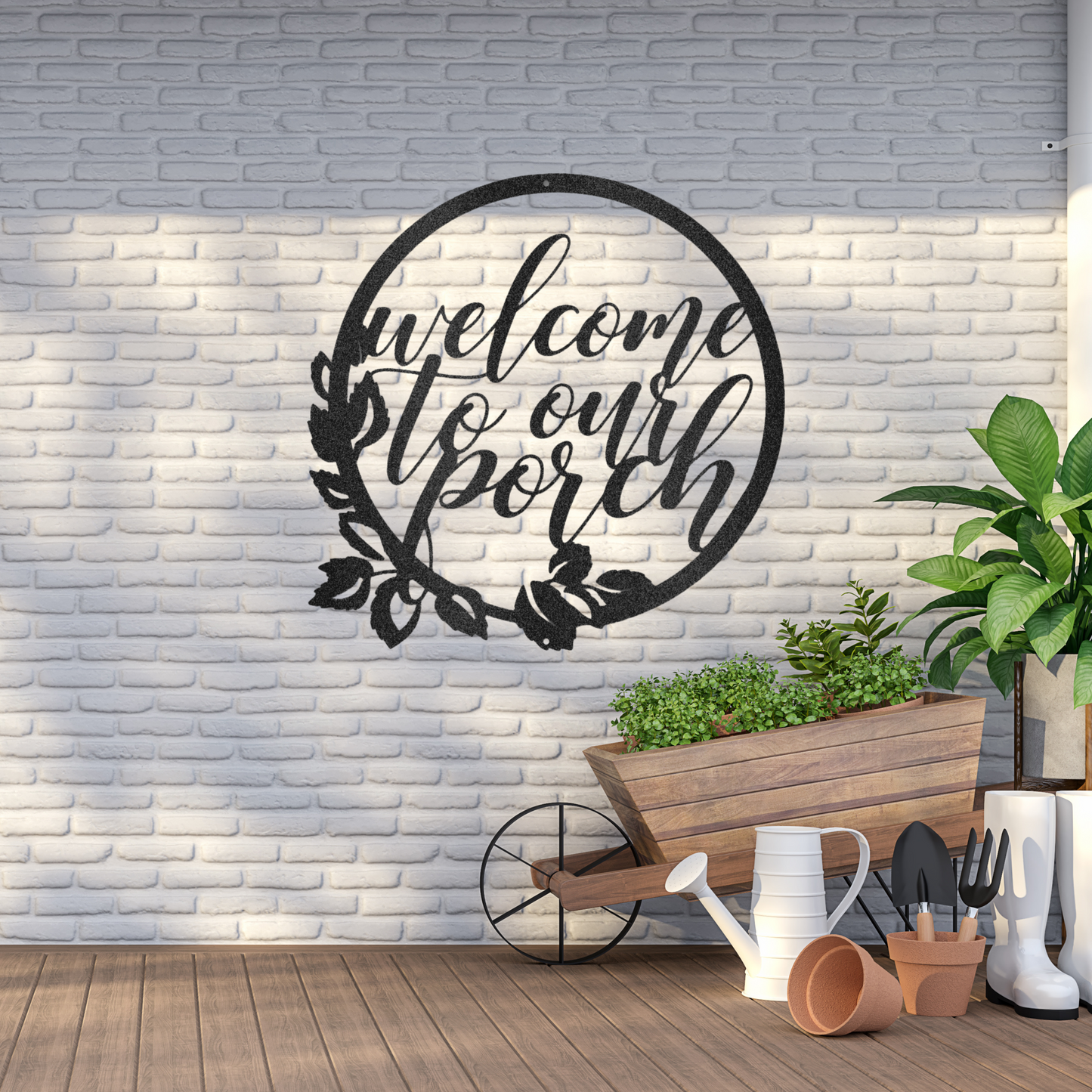 Welcome to Our Porch Metal Wall Art