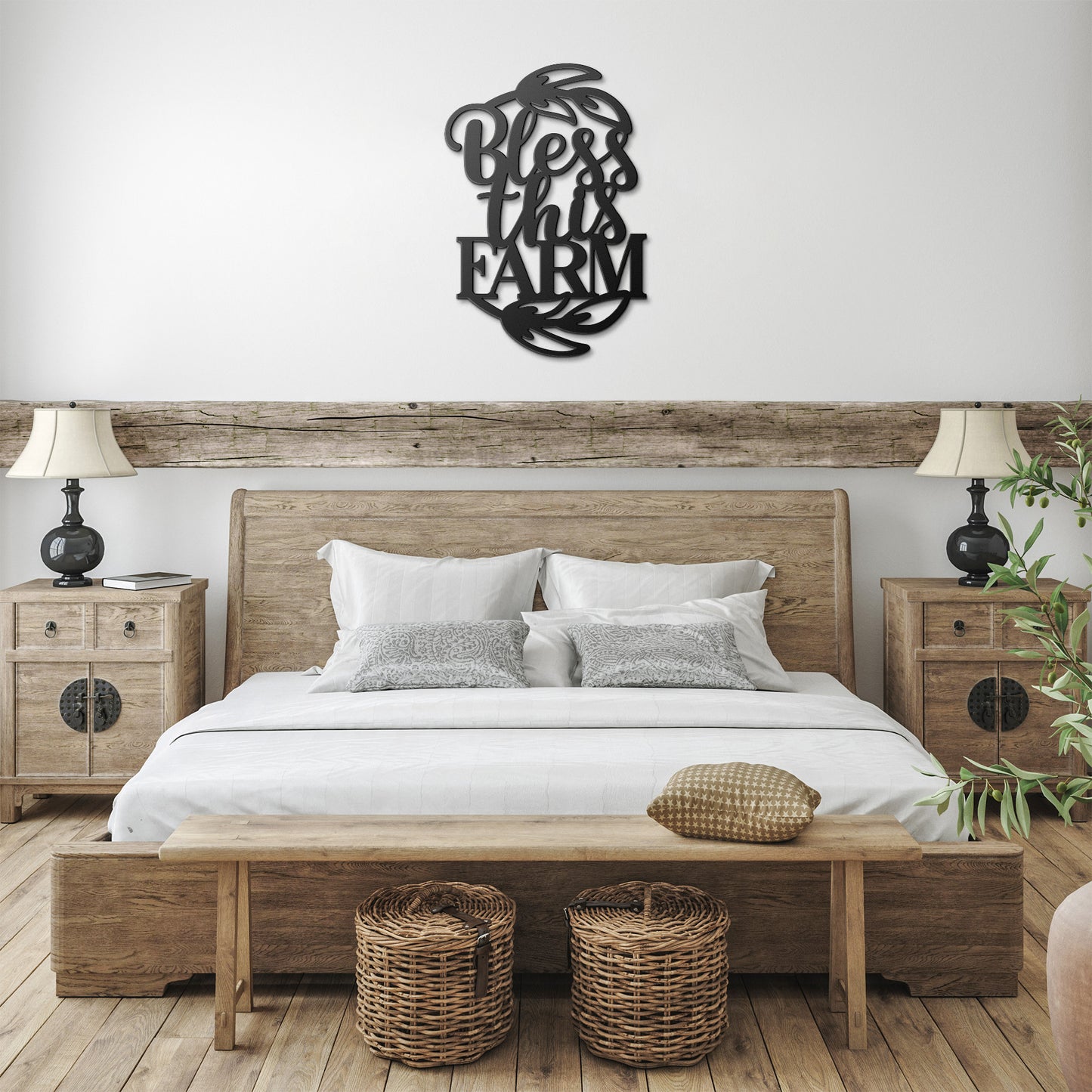 "Bless This Farm" Metal Wall Art