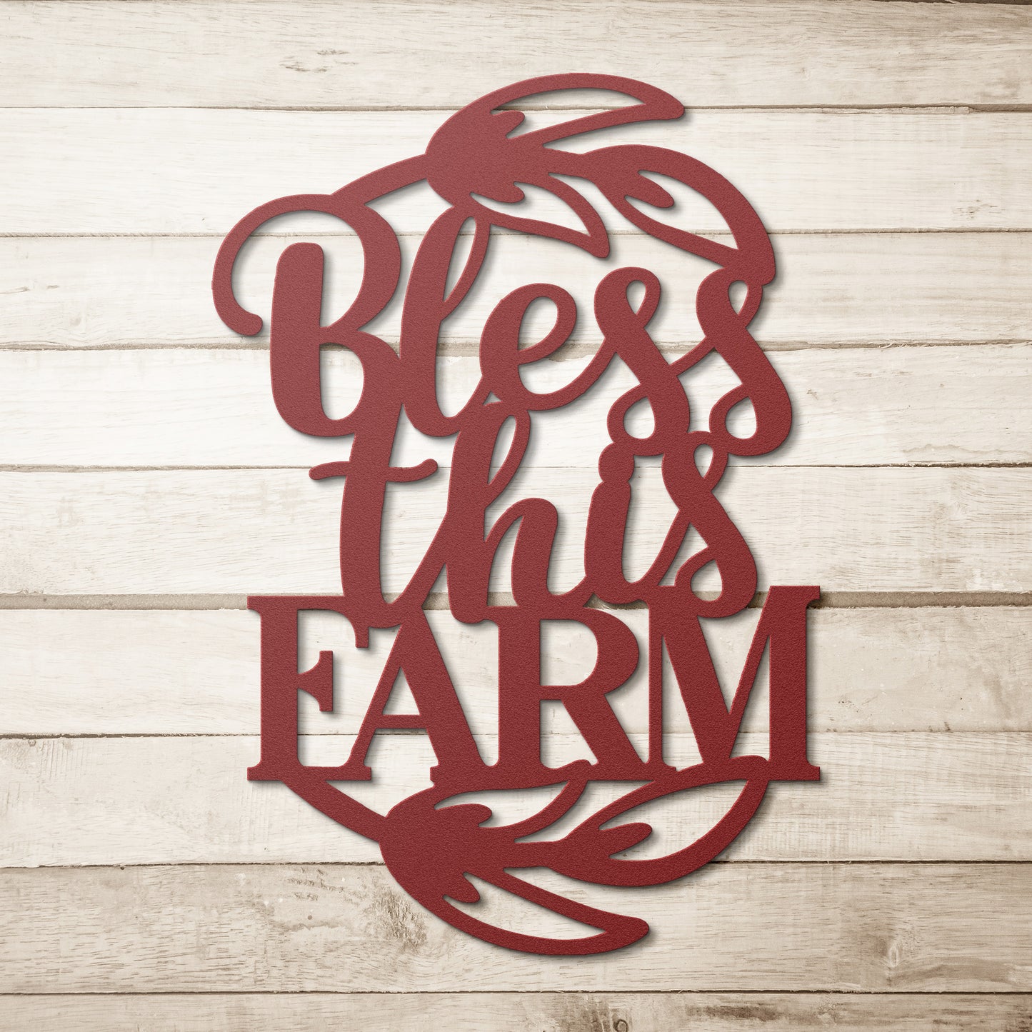 "Bless This Farm" Metal Wall Art