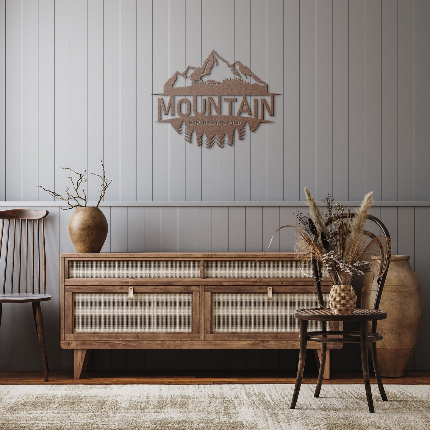 Explore The Wild "Mountain" Metal Wall Art