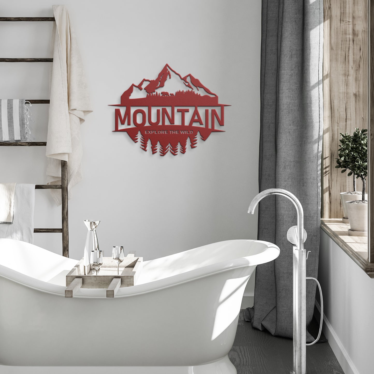 Explore The Wild "Mountain" Metal Wall Art