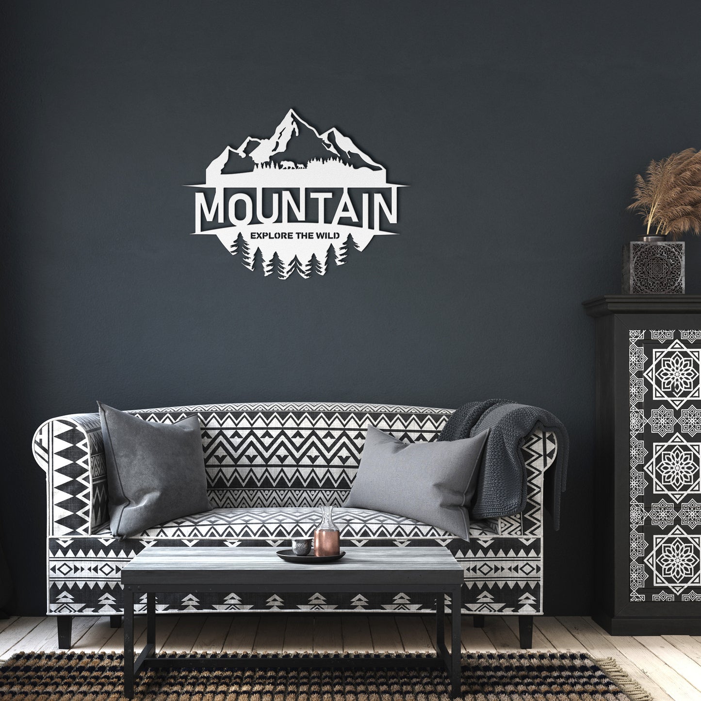 Explore The Wild "Mountain" Metal Wall Art