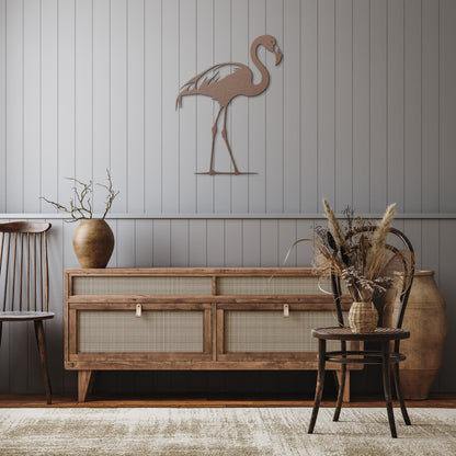 Flamingo Metal Wall Art
