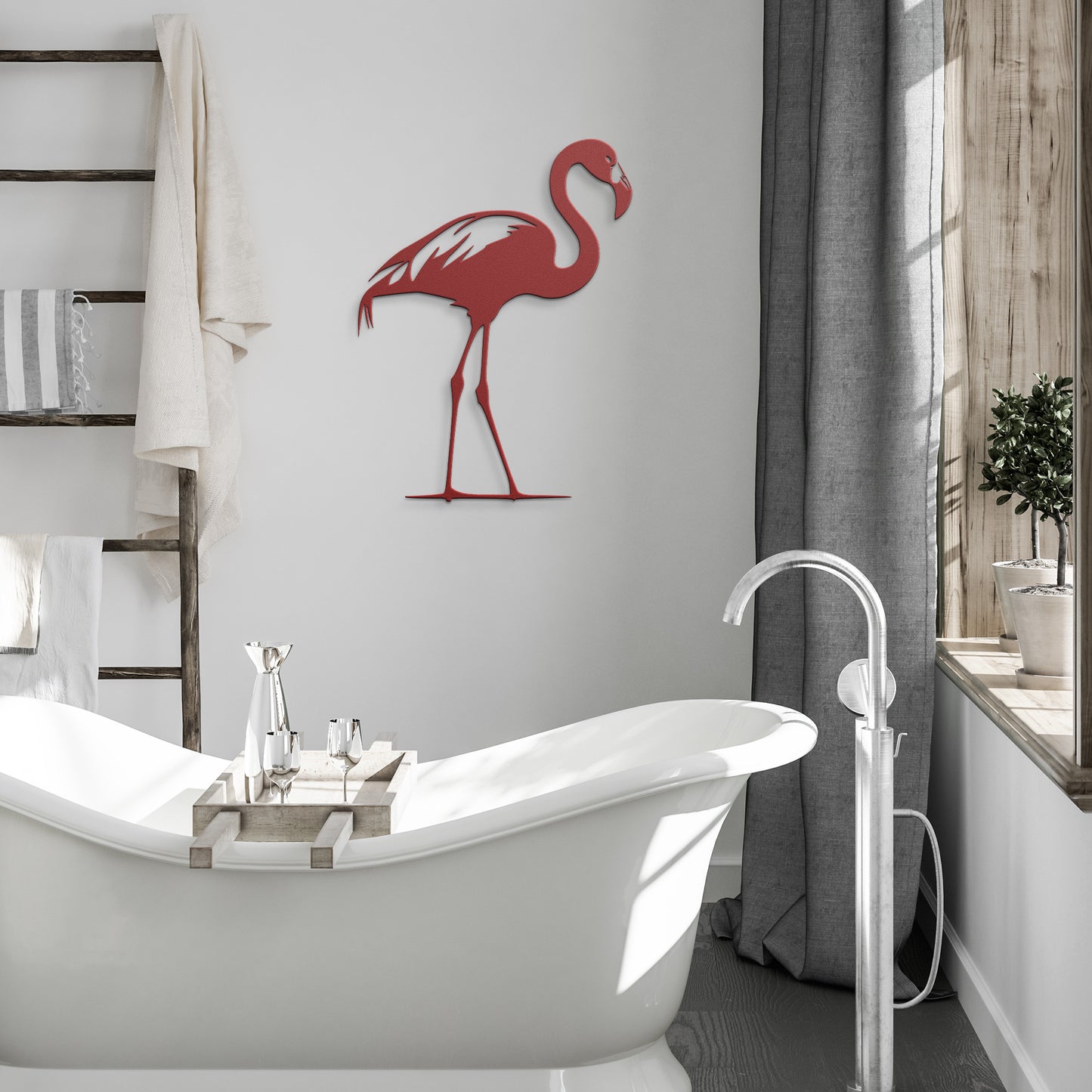 Flamingo Metal Wall Art