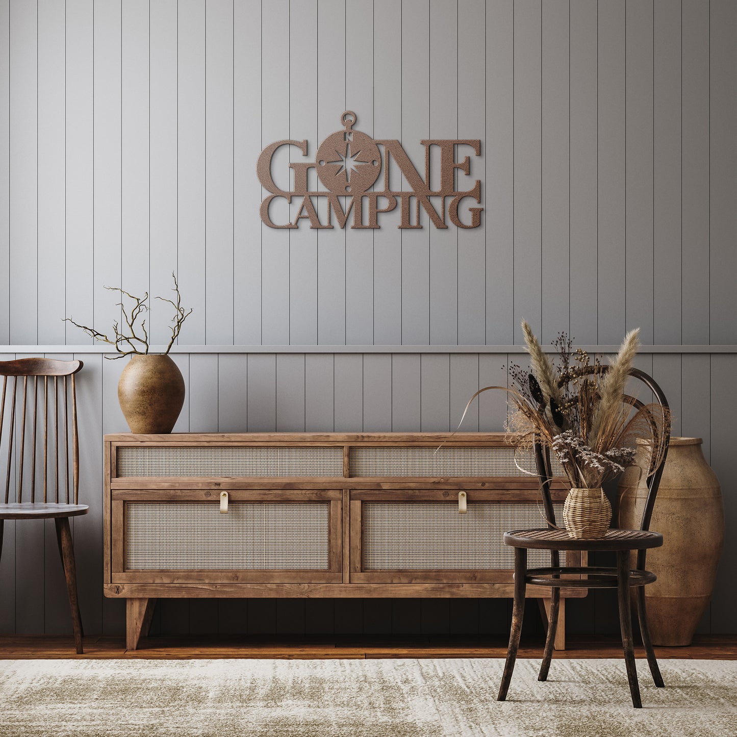 "Gone Camping" Metal Wall Art