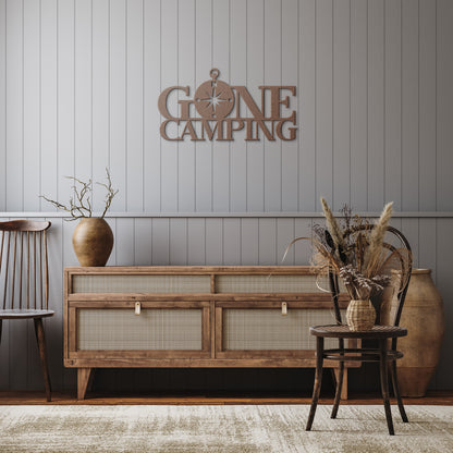 "Gone Camping" Metal Wall Art