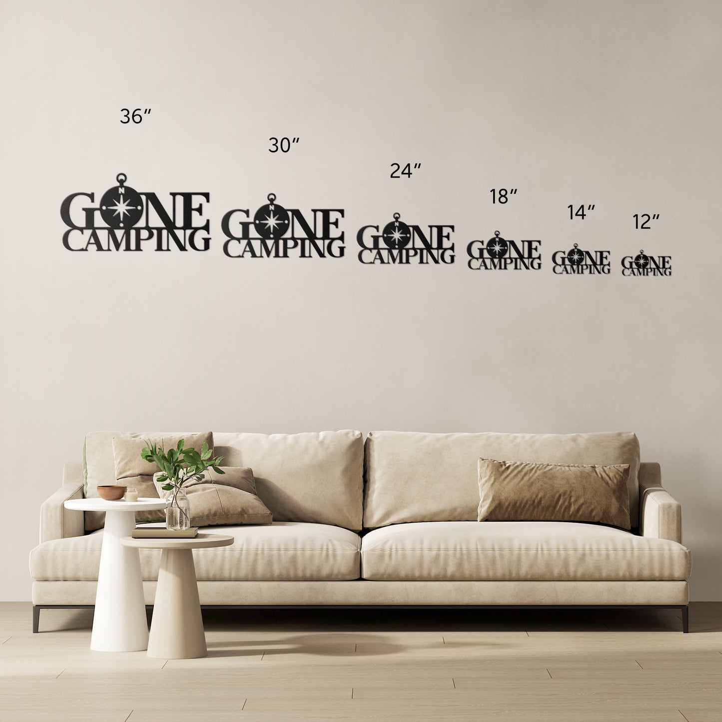 "Gone Camping" Metal Wall Art