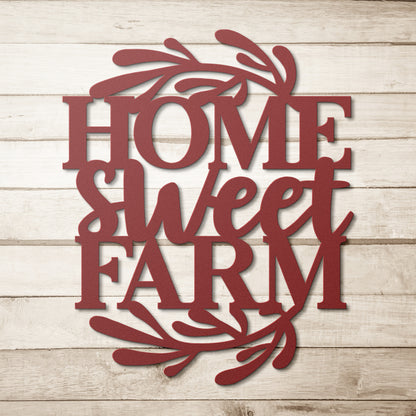 "Home Sweet Farm" Metal Wall Art