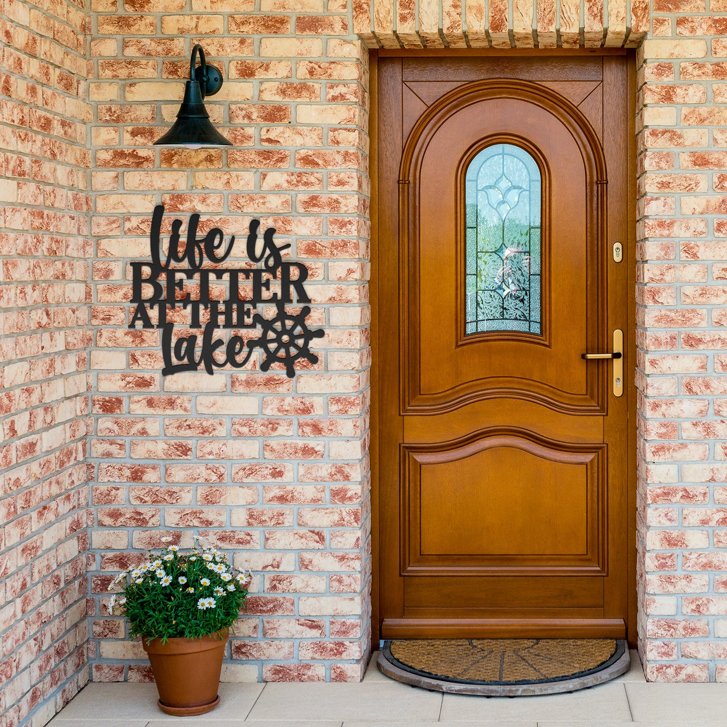 "Life Is Better At The Lake" Metal Wall Art