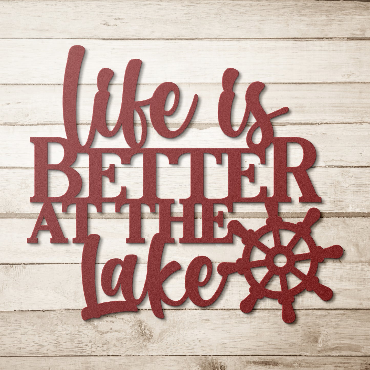 "Life Is Better At The Lake" Metal Wall Art