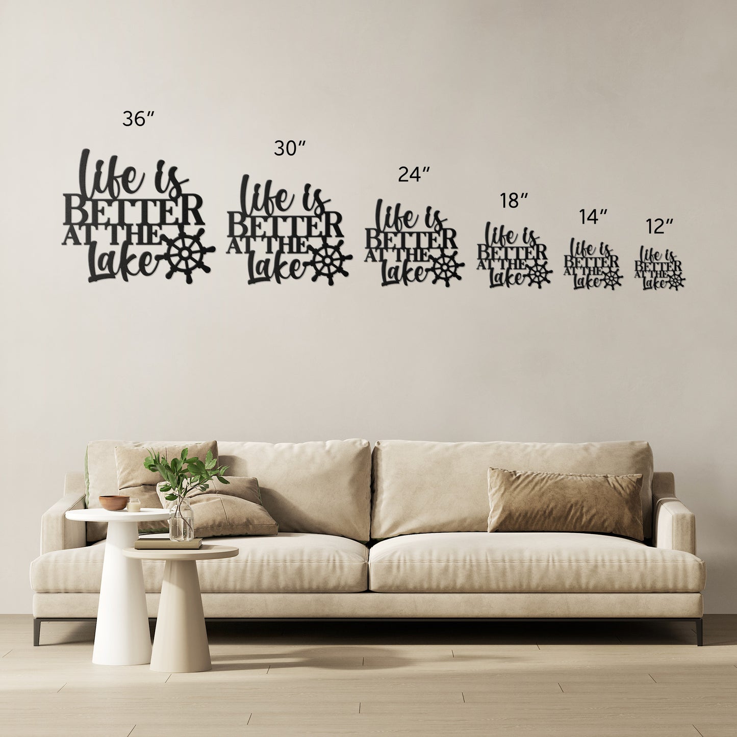 "Life Is Better At The Lake" Metal Wall Art