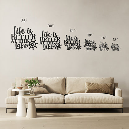 "Life Is Better At The Lake" Metal Wall Art