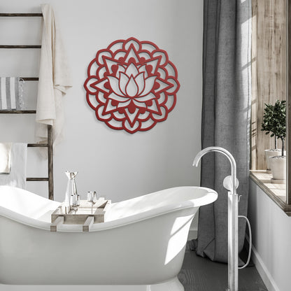 Lotus Circular Metal Wall Art