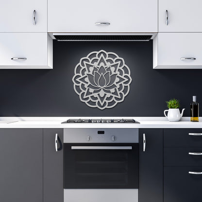 Lotus Circular Metal Wall Art