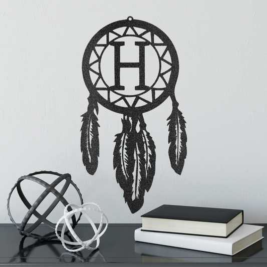 Dream Catcher Monogram Metal Wall Art