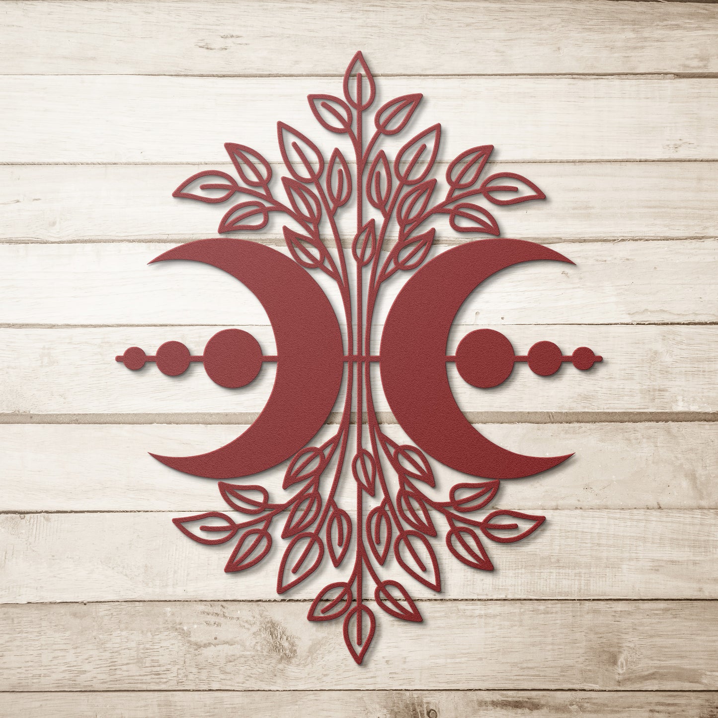 Mystical Floral Moon Metal Wall Art