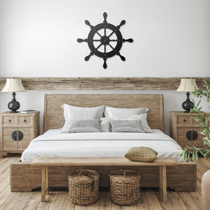 Nautical Wheel Metal Wall Art