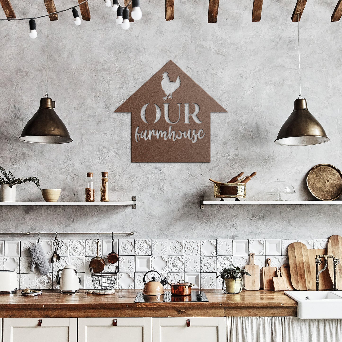 "Our Farmhouse" Metal Wall Art