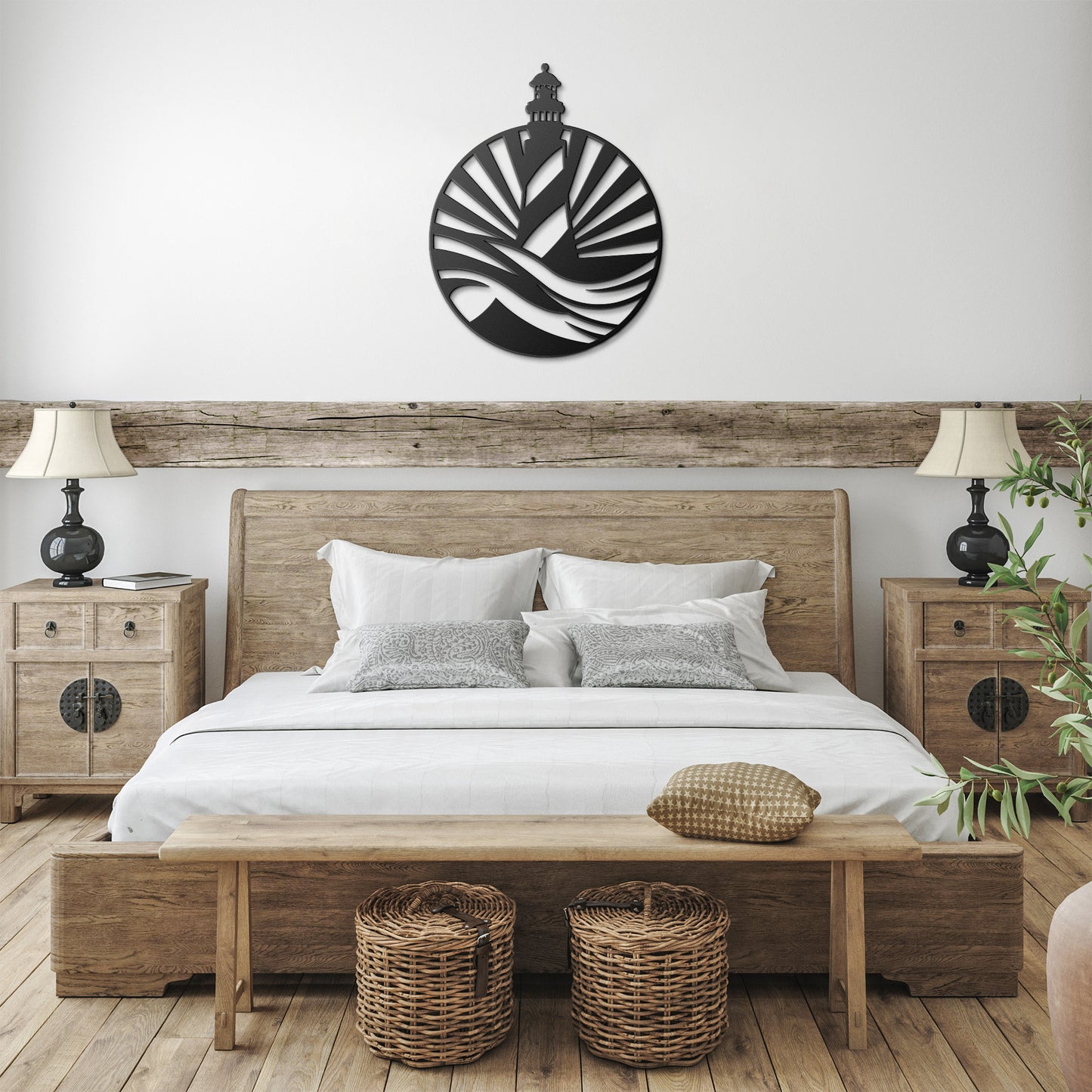 Sunrise at the Lighthouse Metal Wall Art