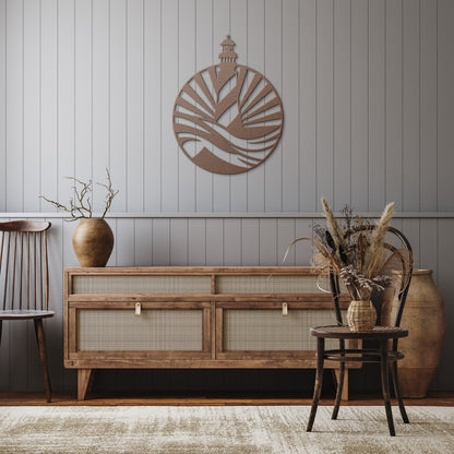 Sunrise at the Lighthouse Metal Wall Art