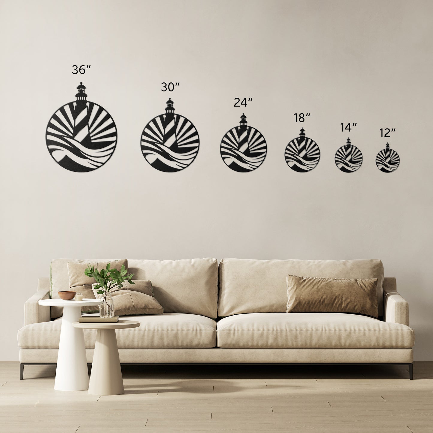 Sunrise at the Lighthouse Metal Wall Art