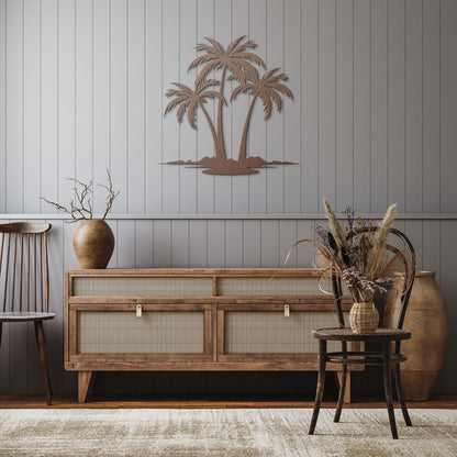 Tropical Palm Trees Metal Wall Art