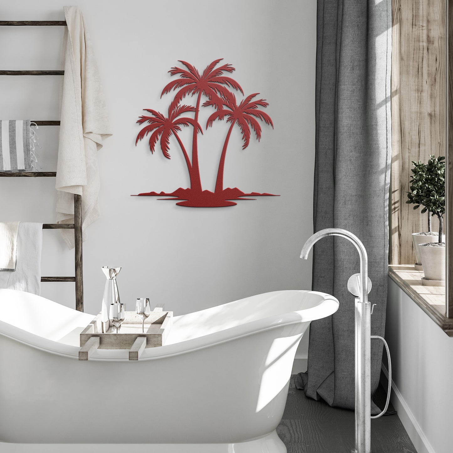 Tropical Palm Trees Metal Wall Art