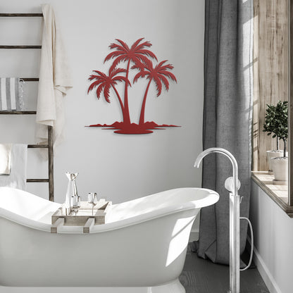 Tropical Palm Trees Metal Wall Art