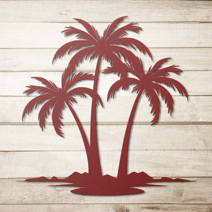 Tropical Palm Trees Metal Wall Art