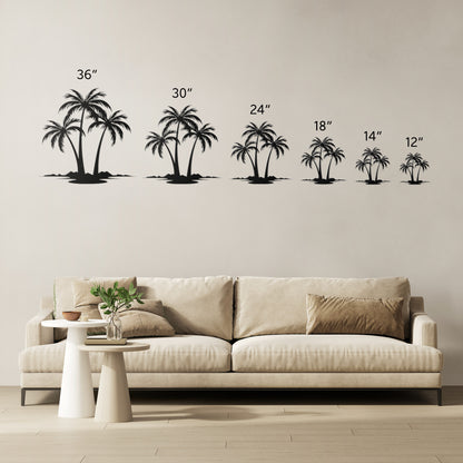 Tropical Palm Trees Metal Wall Art