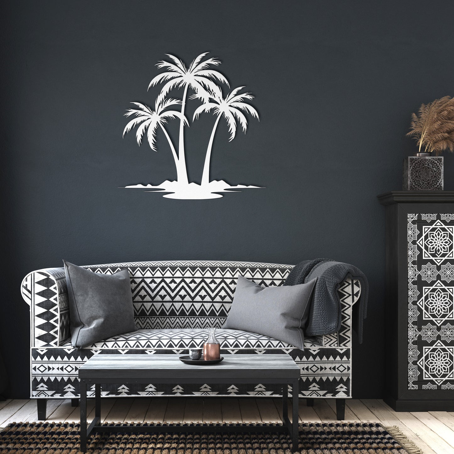 Tropical Palm Trees Metal Wall Art
