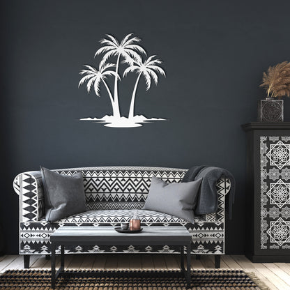 Tropical Palm Trees Metal Wall Art