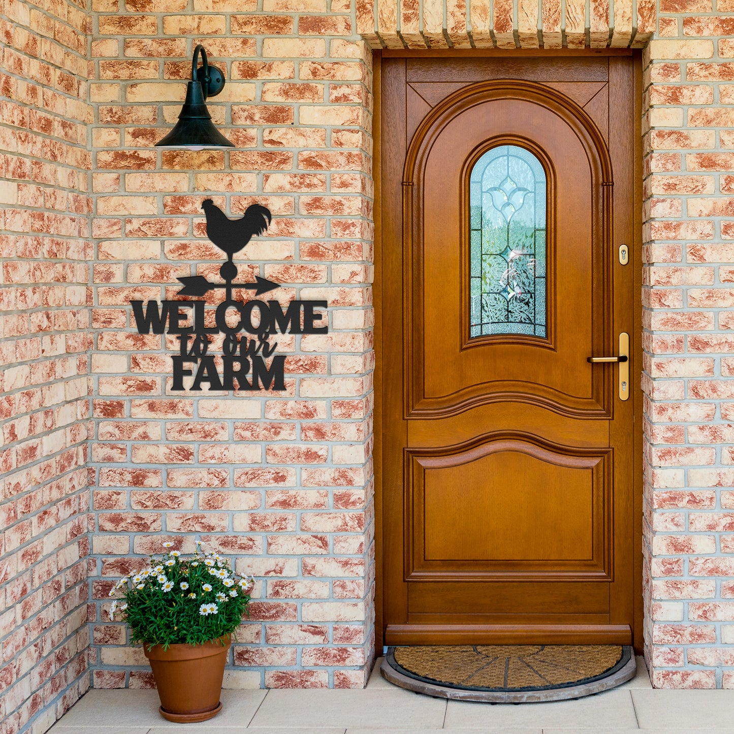 "Welcome To Our Farm" Metal Wall Art