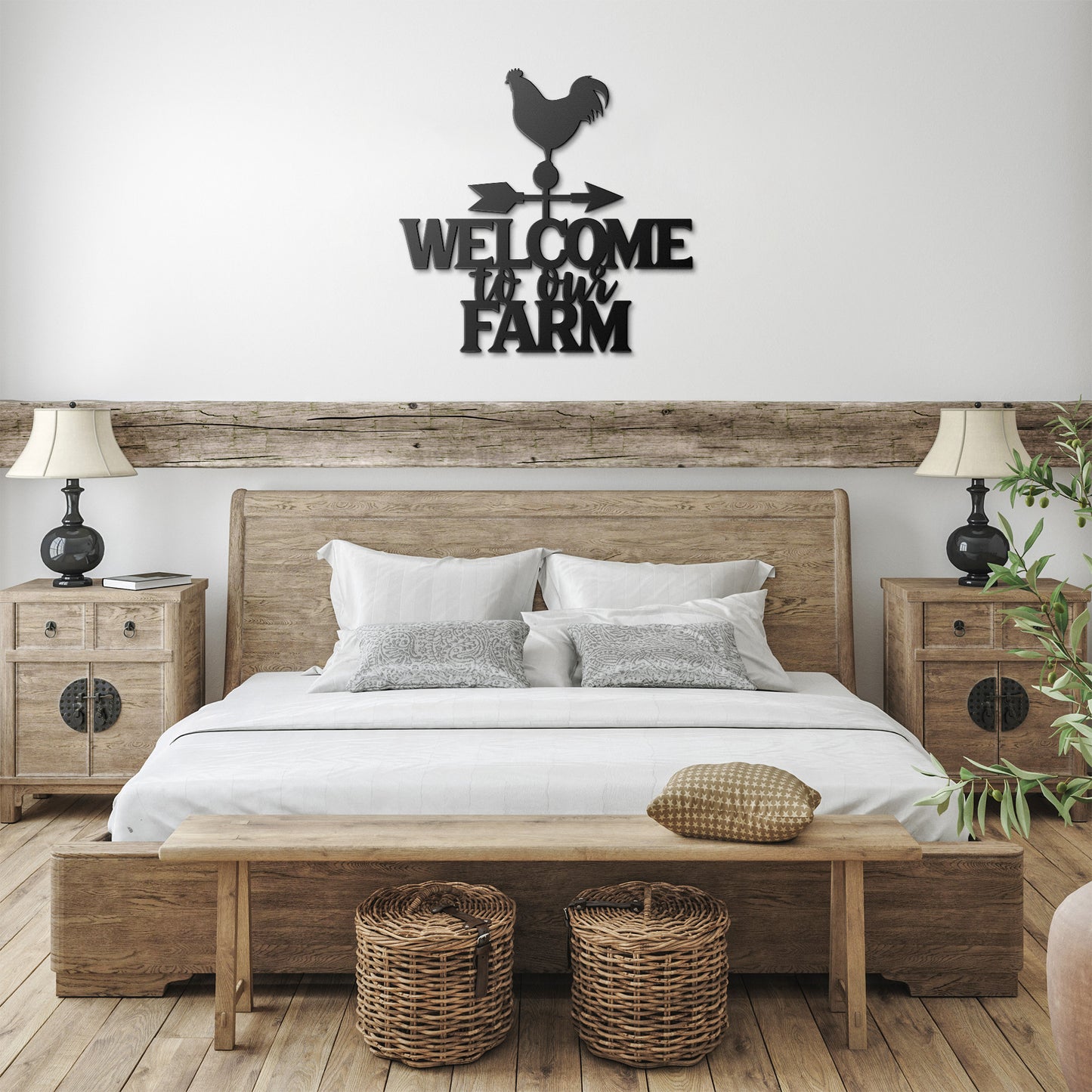 "Welcome To Our Farm" Metal Wall Art