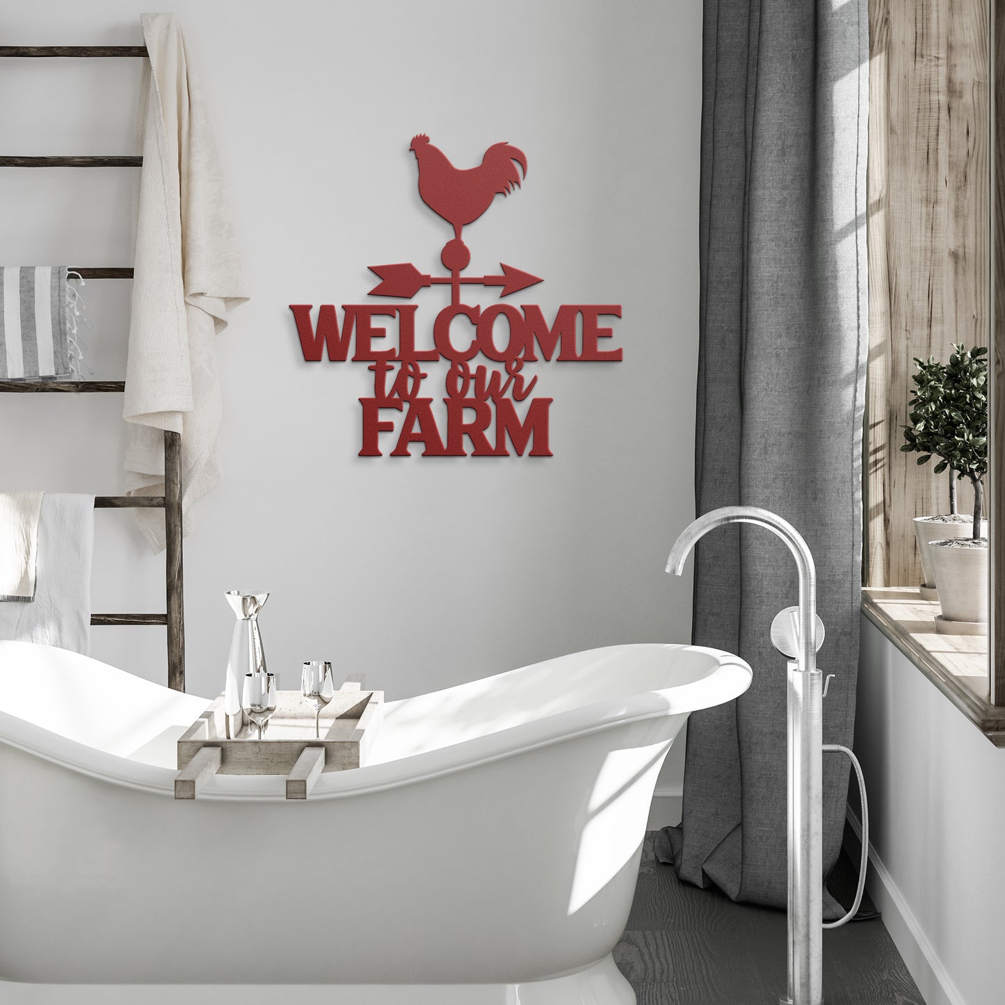 "Welcome To Our Farm" Metal Wall Art