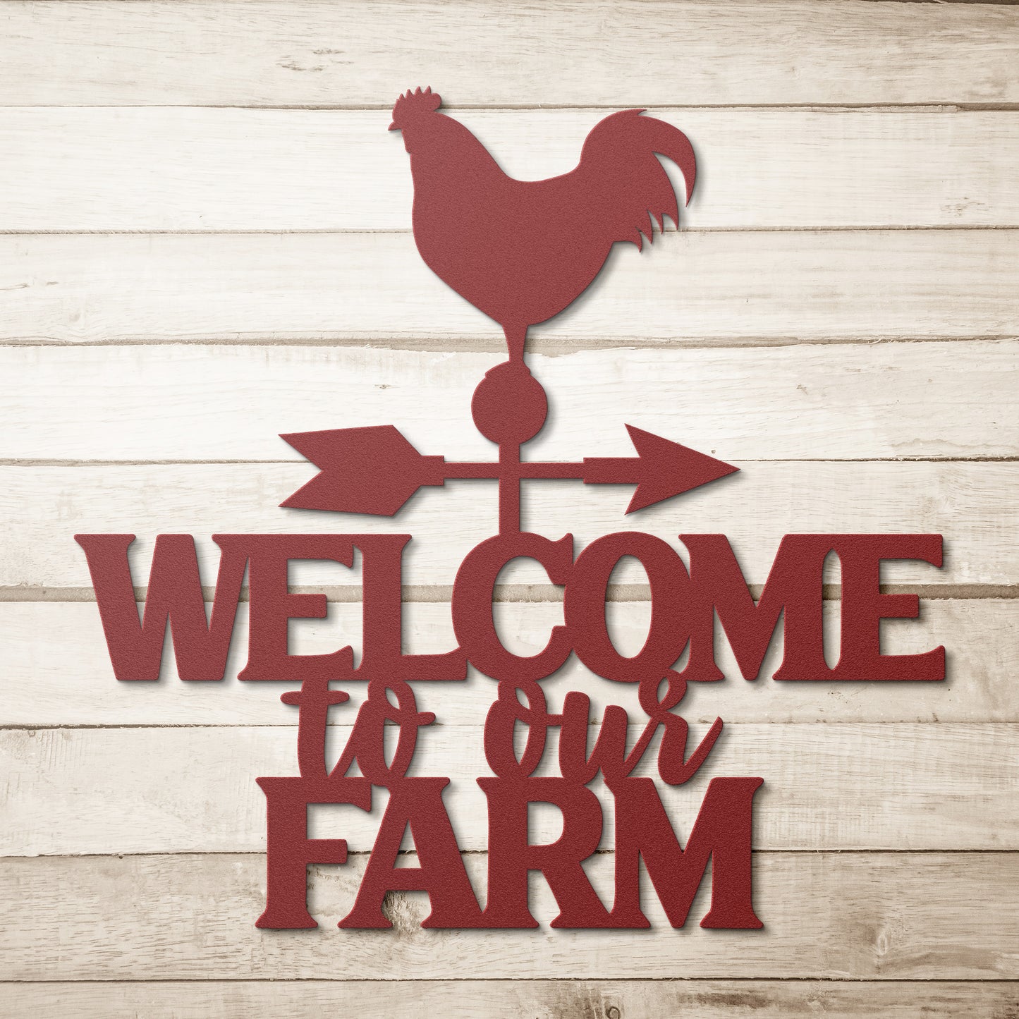 "Welcome To Our Farm" Metal Wall Art