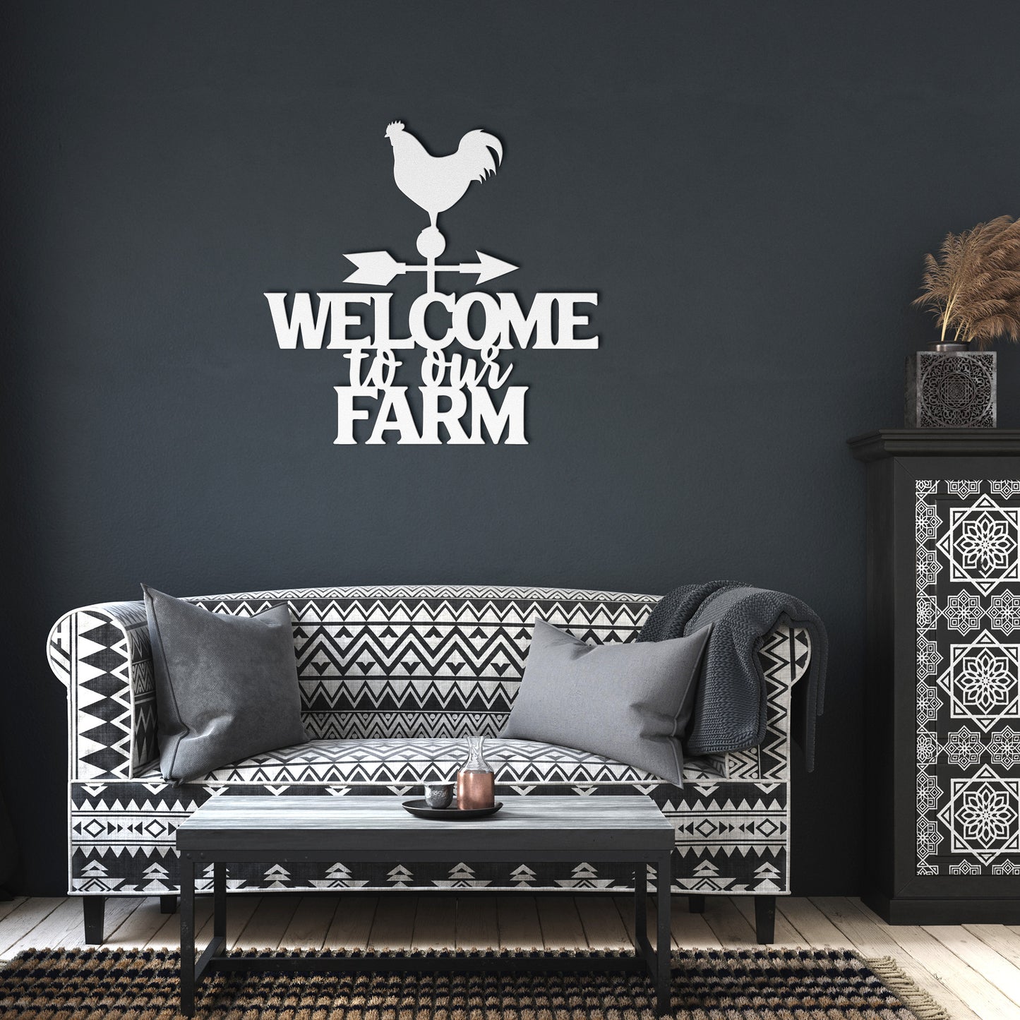 "Welcome To Our Farm" Metal Wall Art